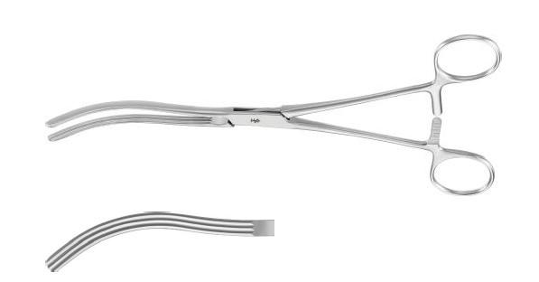 КОХЕР КИШКОВИЙ ЗАТИСКАЧ ВИГНУТ. 220MM